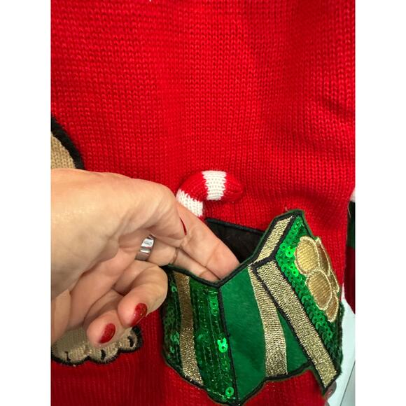 NWT Holiday Time Pug-ly Christmas Sweater, 1X - Picture 4 of 6